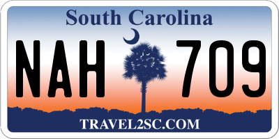 SC license plate NAH709