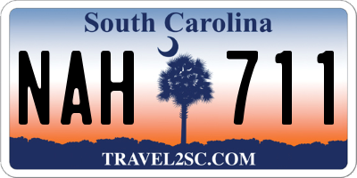 SC license plate NAH711