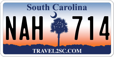 SC license plate NAH714