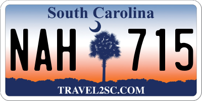 SC license plate NAH715