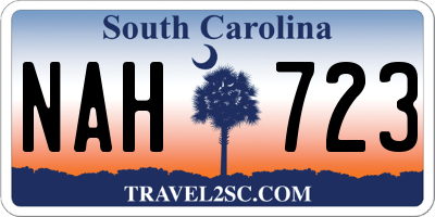 SC license plate NAH723