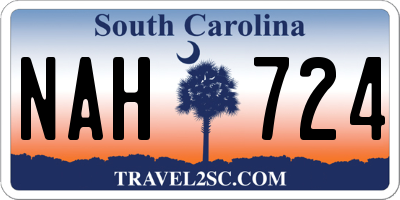 SC license plate NAH724