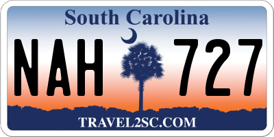SC license plate NAH727