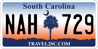 SC license plate NAH729