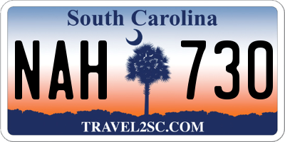 SC license plate NAH730