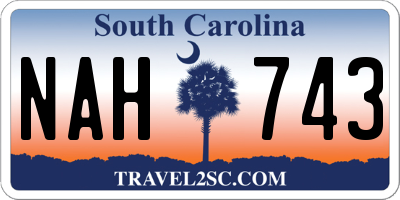 SC license plate NAH743