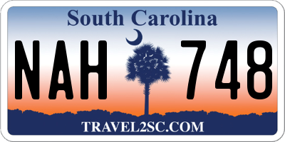 SC license plate NAH748