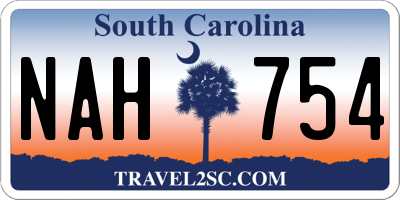 SC license plate NAH754