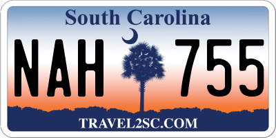 SC license plate NAH755