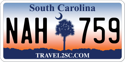 SC license plate NAH759