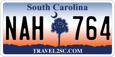 SC license plate NAH764