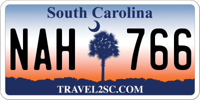 SC license plate NAH766