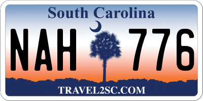 SC license plate NAH776
