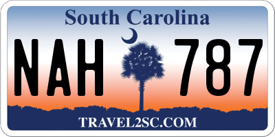 SC license plate NAH787