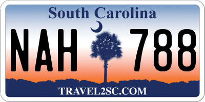 SC license plate NAH788