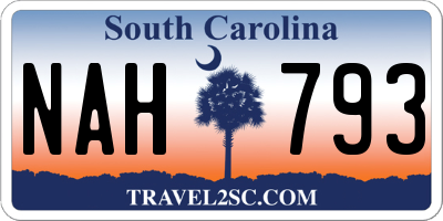 SC license plate NAH793