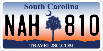 SC license plate NAH810