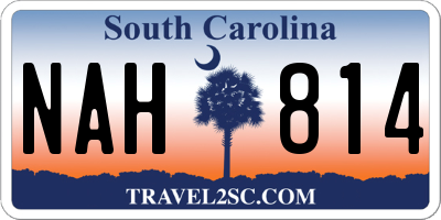 SC license plate NAH814