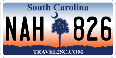 SC license plate NAH826
