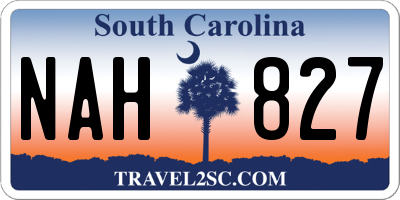 SC license plate NAH827