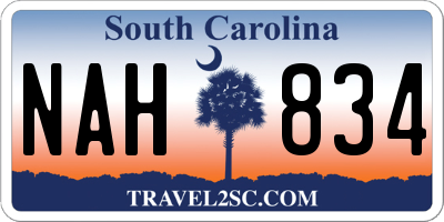 SC license plate NAH834