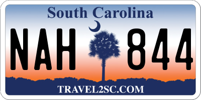 SC license plate NAH844