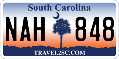 SC license plate NAH848