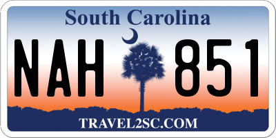 SC license plate NAH851