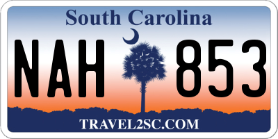 SC license plate NAH853