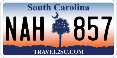 SC license plate NAH857