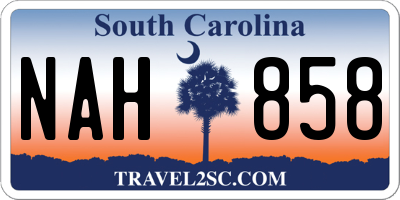 SC license plate NAH858