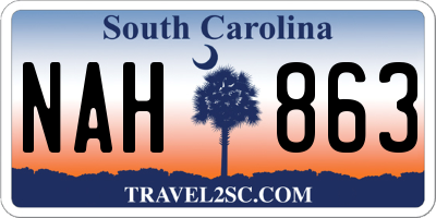 SC license plate NAH863