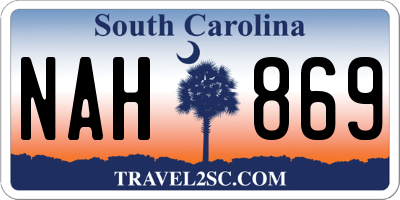 SC license plate NAH869