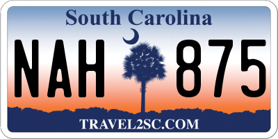 SC license plate NAH875