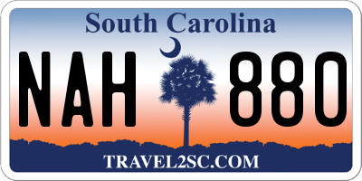 SC license plate NAH880