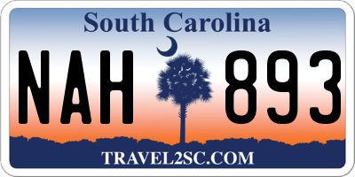 SC license plate NAH893