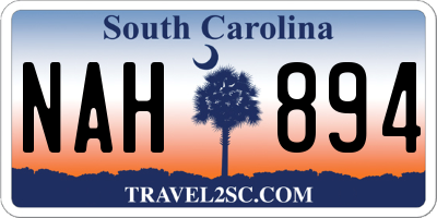 SC license plate NAH894