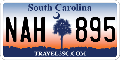 SC license plate NAH895