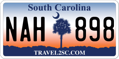 SC license plate NAH898