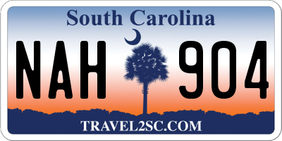 SC license plate NAH904
