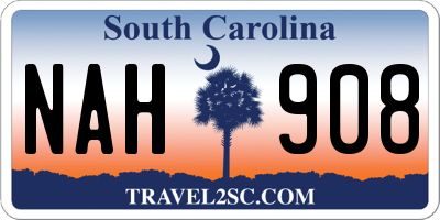 SC license plate NAH908
