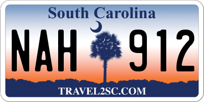 SC license plate NAH912