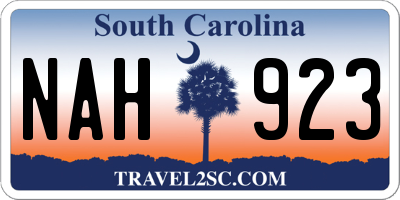 SC license plate NAH923