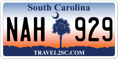 SC license plate NAH929