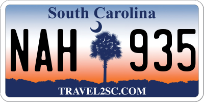 SC license plate NAH935