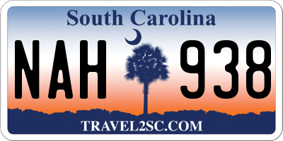 SC license plate NAH938