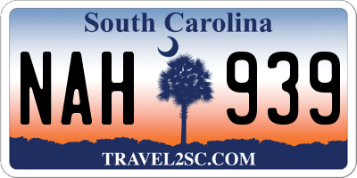 SC license plate NAH939