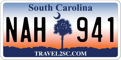 SC license plate NAH941