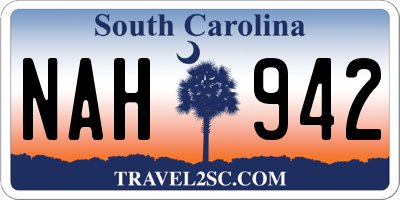 SC license plate NAH942