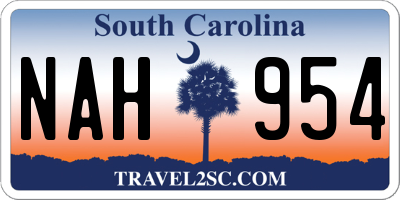 SC license plate NAH954
